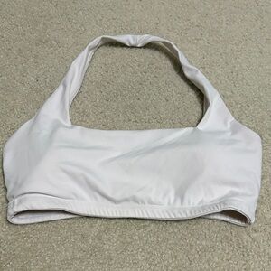 Cream/pink Halter Neck sports bra